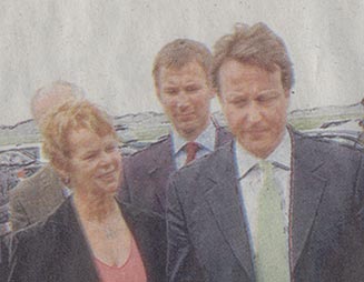 David Cameron keeps a wary eye on Anne Milton