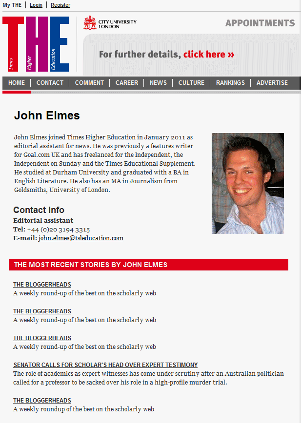 John Elmes and 'THE BLOGGERHEADS'