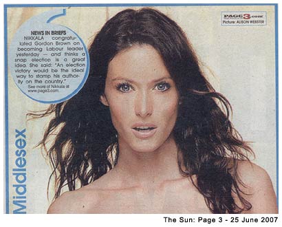 The Sun: Page 3 - 25 June 2007