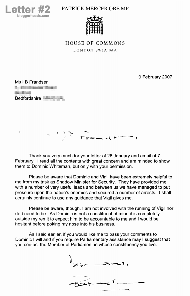 Letter 2 - reply from Patrick Mercer