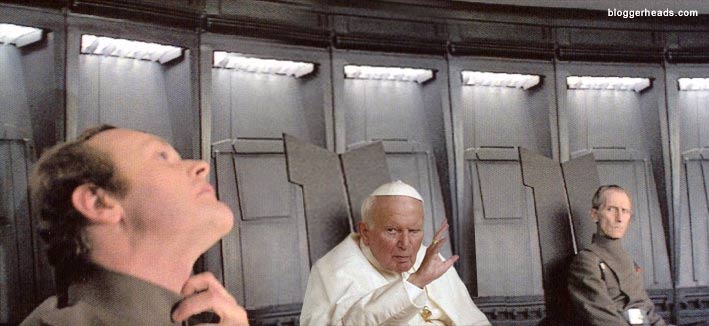 Pope John Paul II makes his point