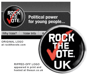 The Scum rips off Rock The Vote - logo and all