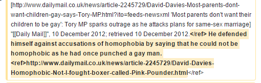 'He defended himself against accusations of homophobia by saying that he could not be homophobic as he had once punched a gay man.'
